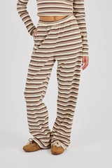 Striped Wide Leg Trouser - Off White
