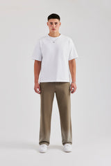 Washed Straight Leg Jogger - Khaki