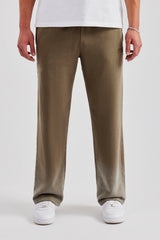 Washed Straight Leg Jogger - Khaki