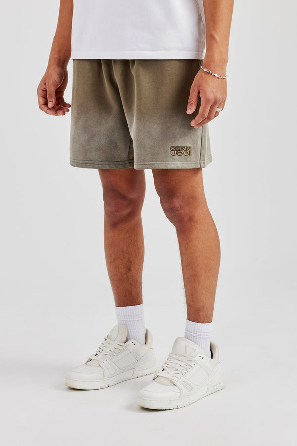 Ombre Wash Relaxed Short Khaki