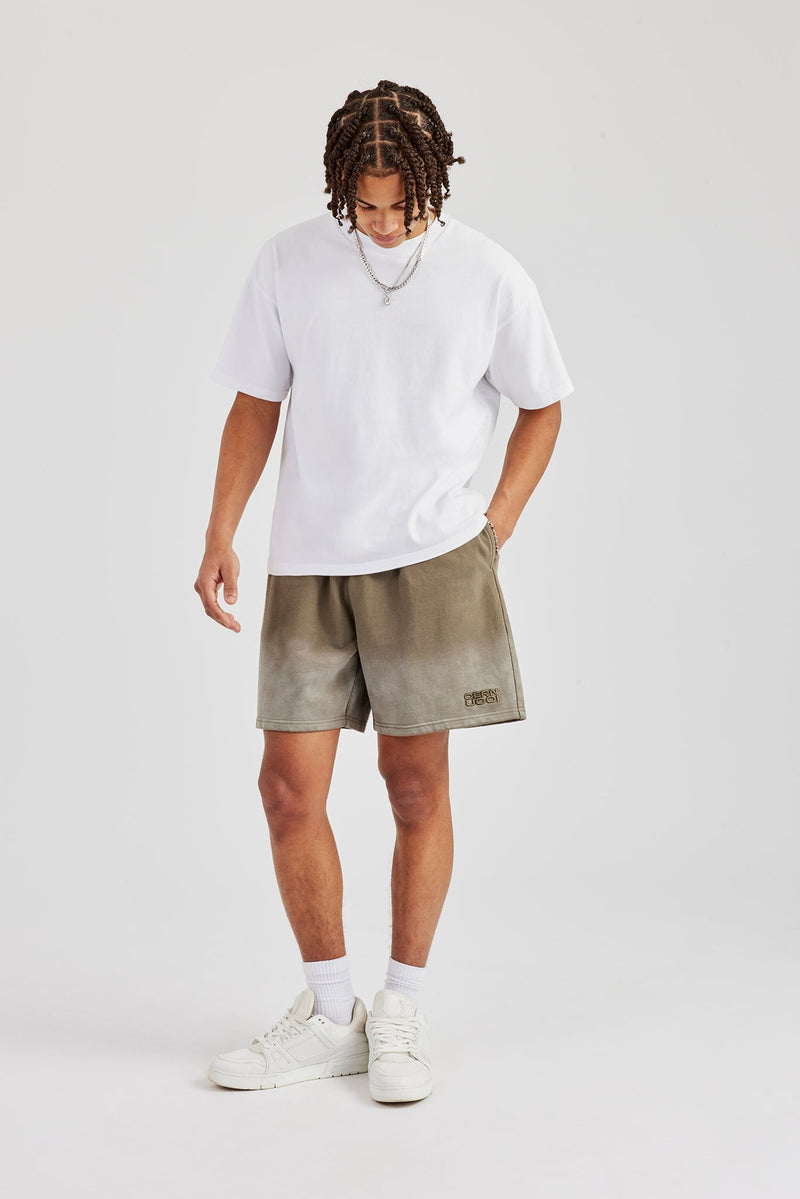 Ombre Wash Relaxed Short Khaki