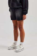 Washed Relaxed Shorts - Black