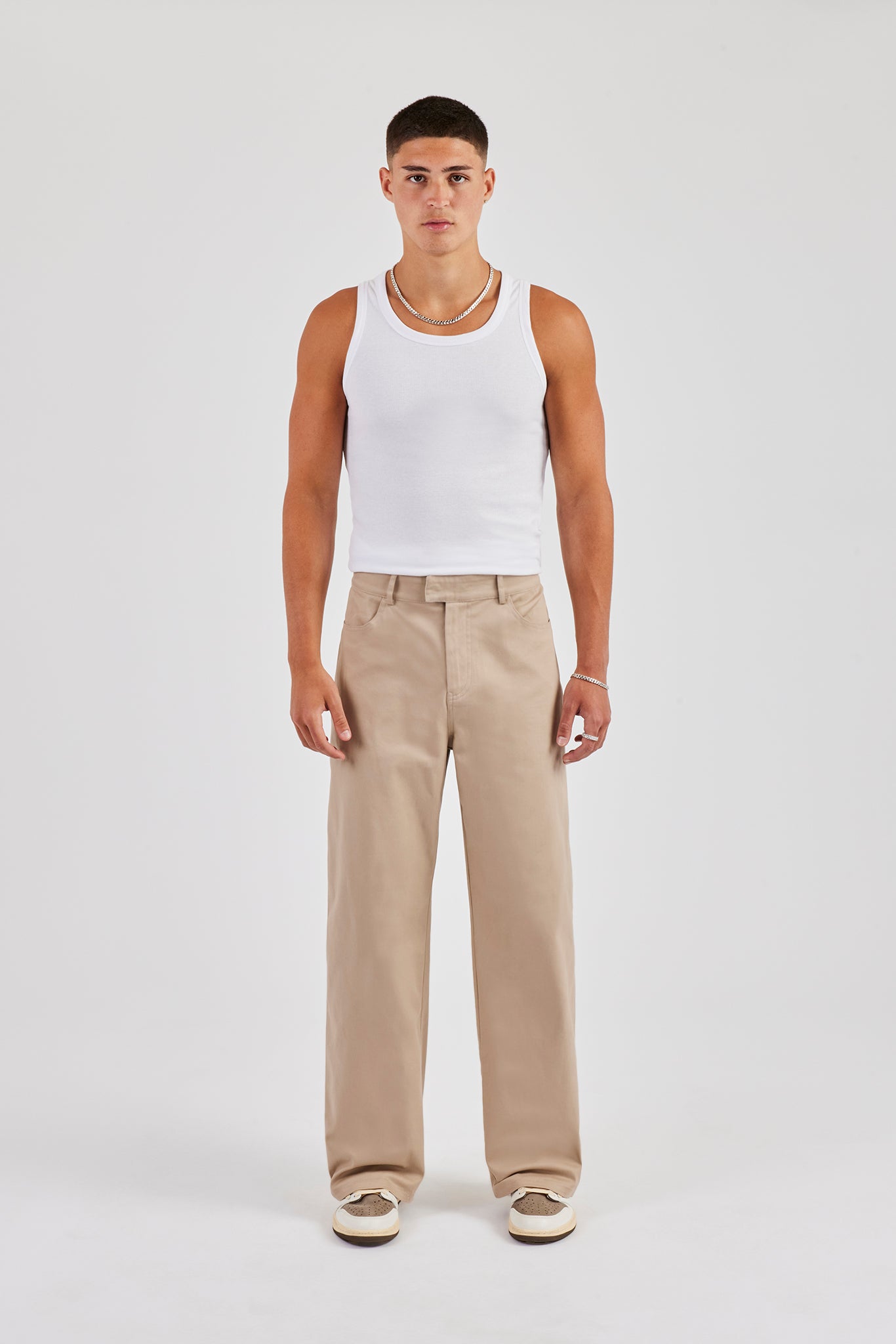 Tailored Relaxed Trouser - Sand