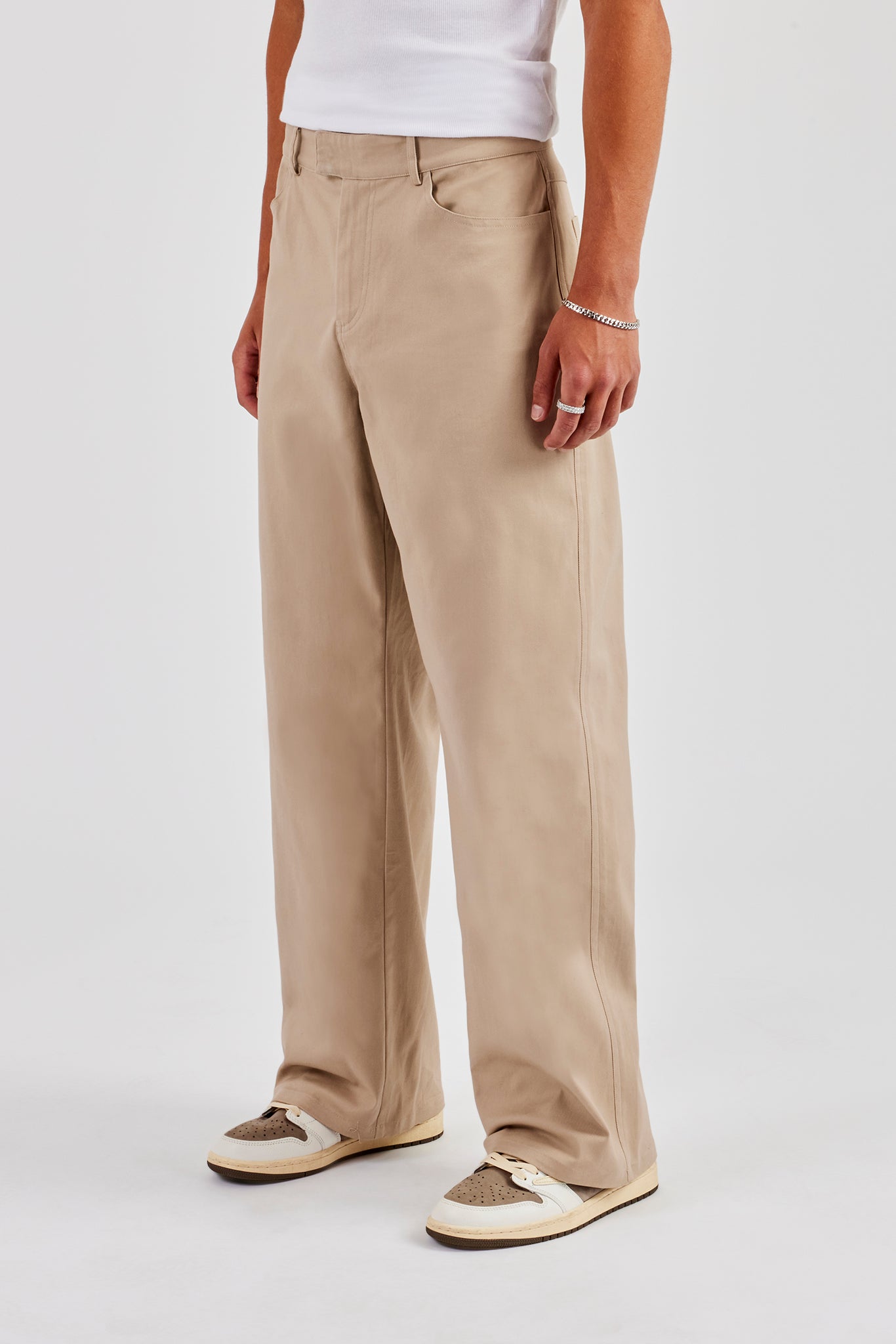 Tailored Relaxed Trouser - Sand