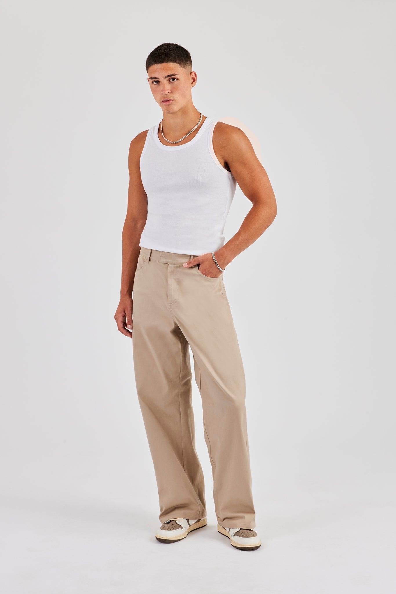 Tailored Relaxed Trouser - Sand