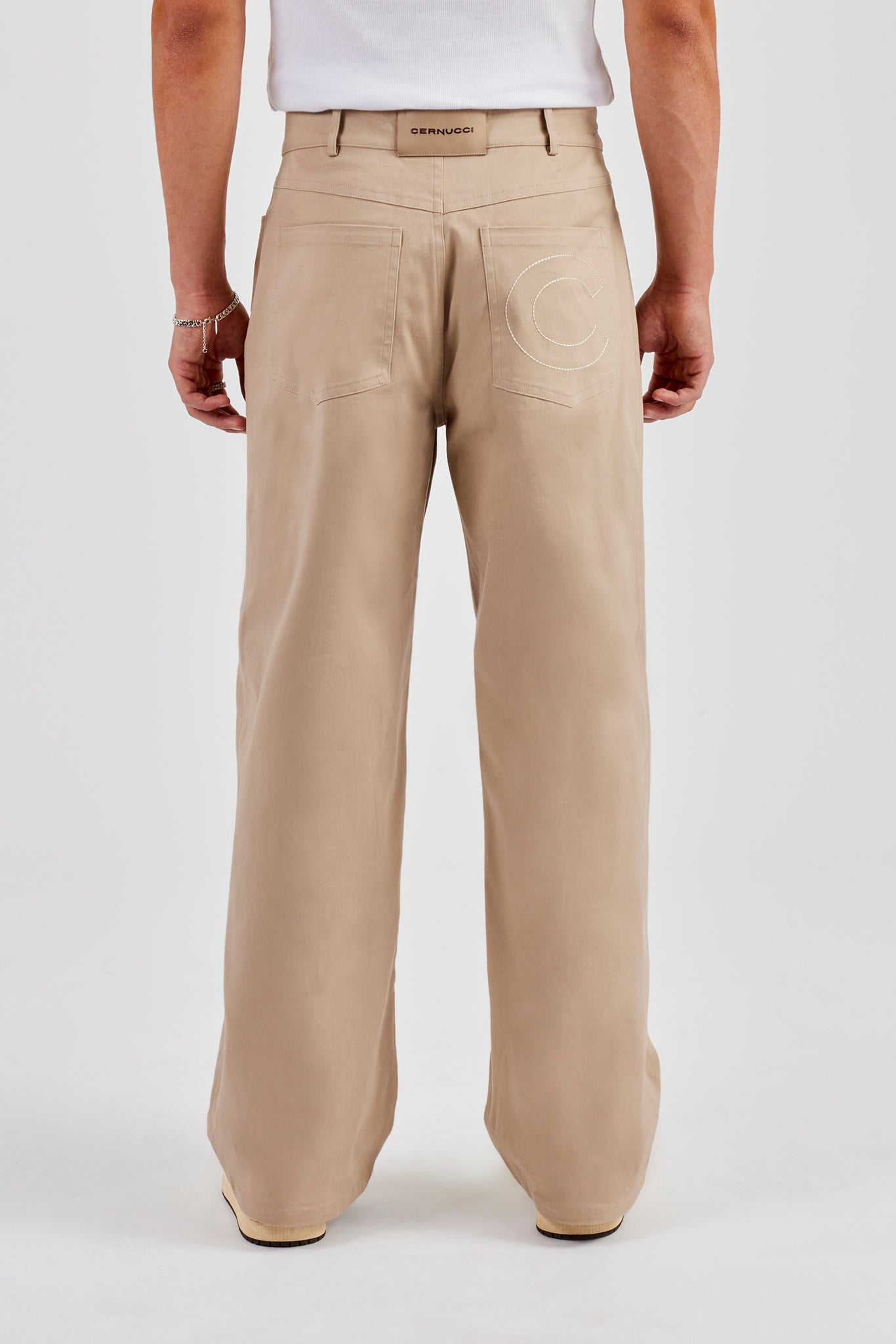 Tailored Relaxed Trouser - Sand