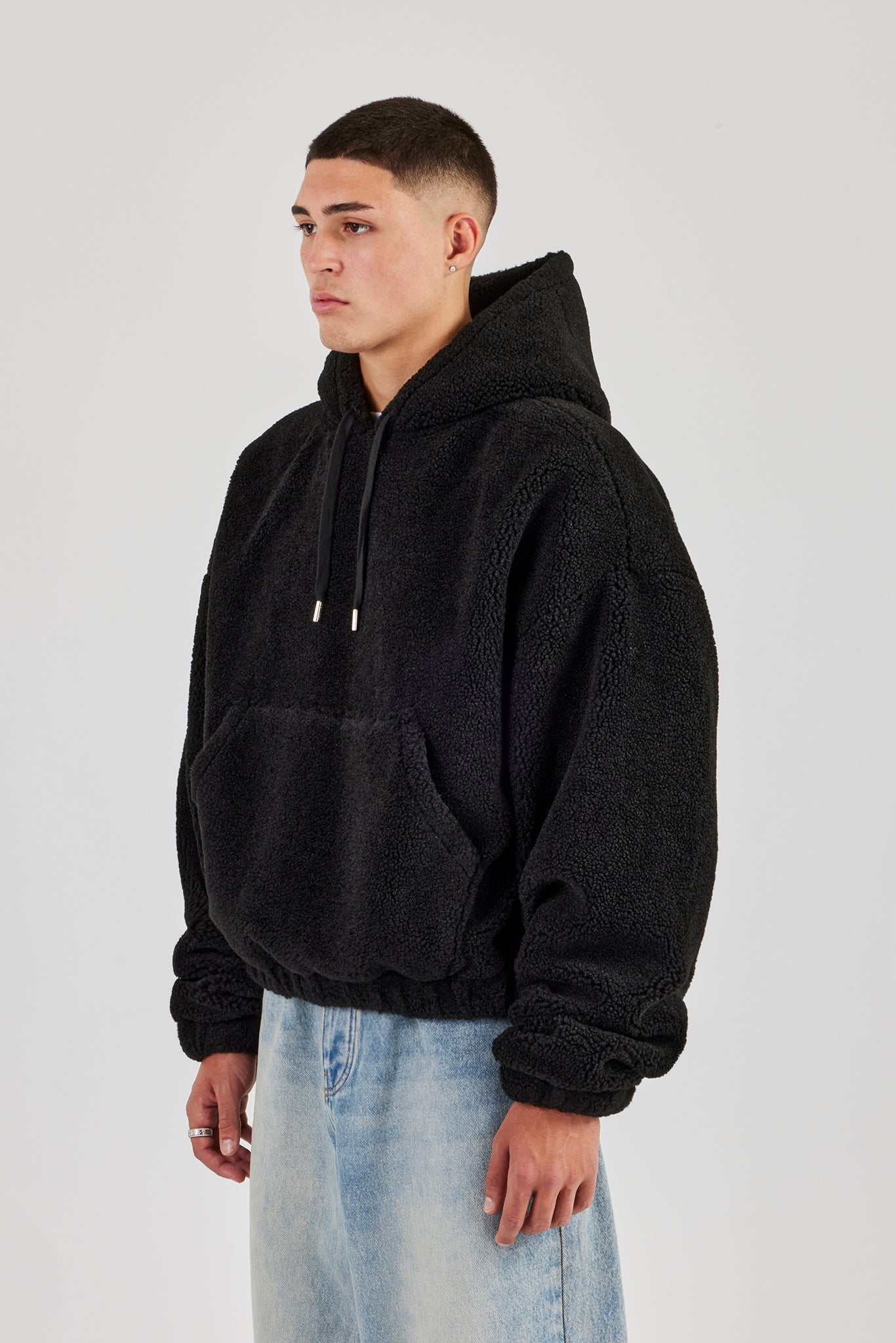 Boxy Borg Hoodie - Black