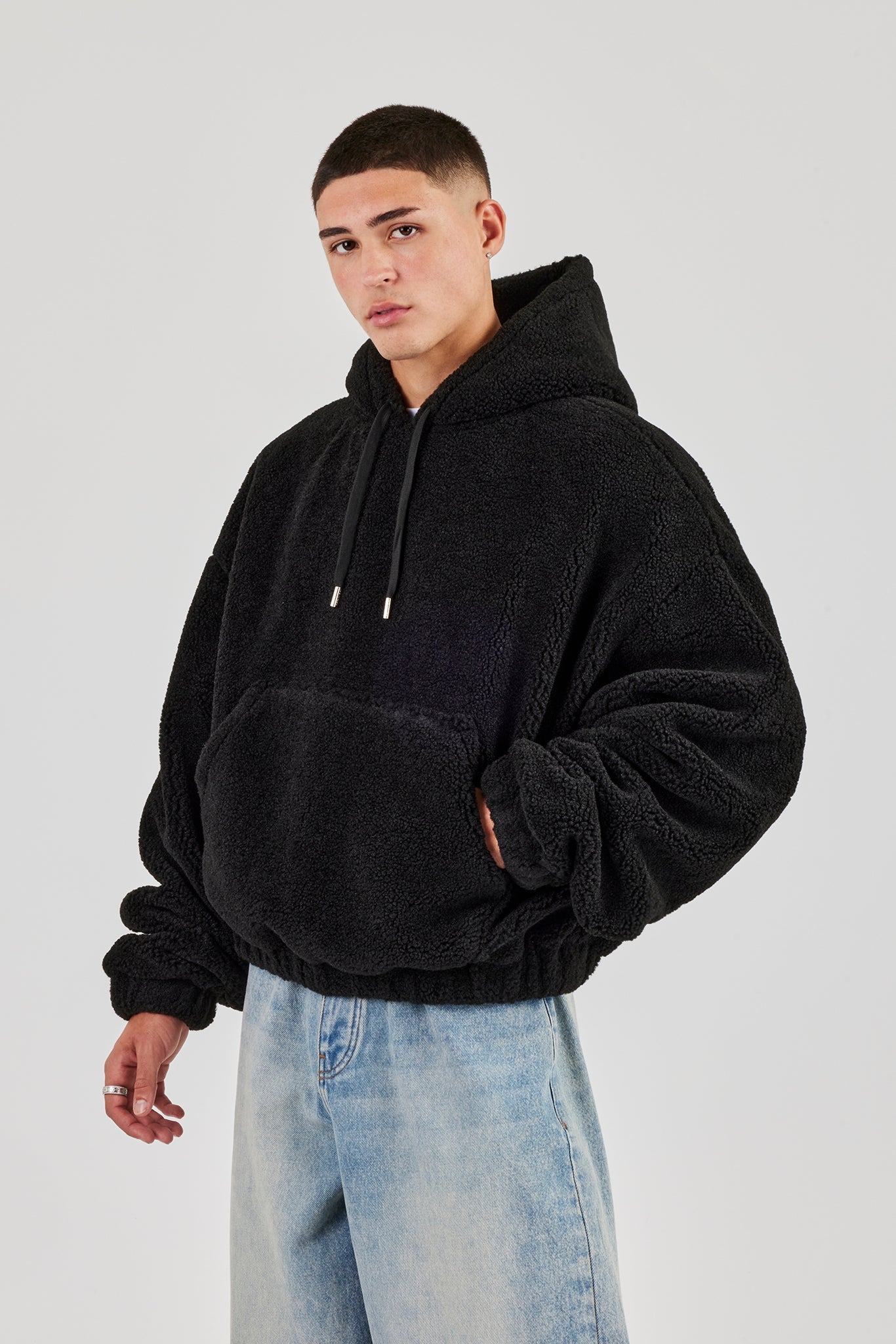 Boxy Borg Hoodie - Black