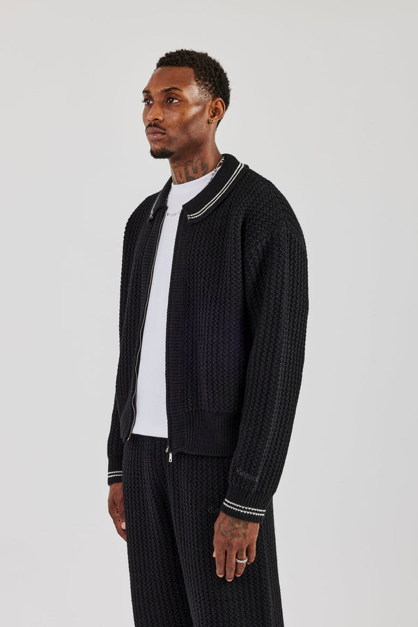 Knitted Harrington - Black
