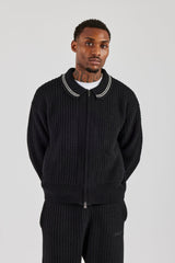 Knitted Harrington - Black