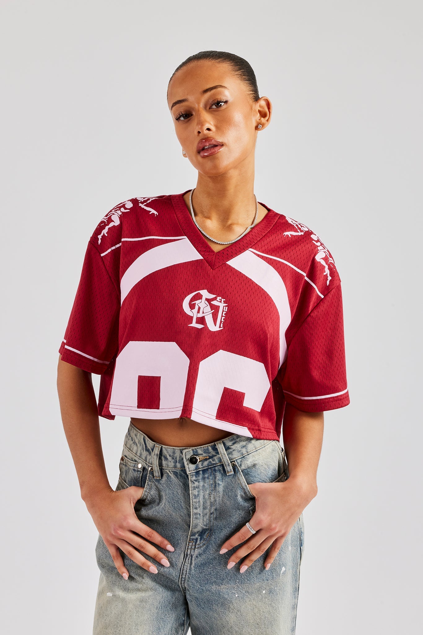 86 Cropped Mesh Top - Cherry Red | Womens Tees & Vests | Shop T