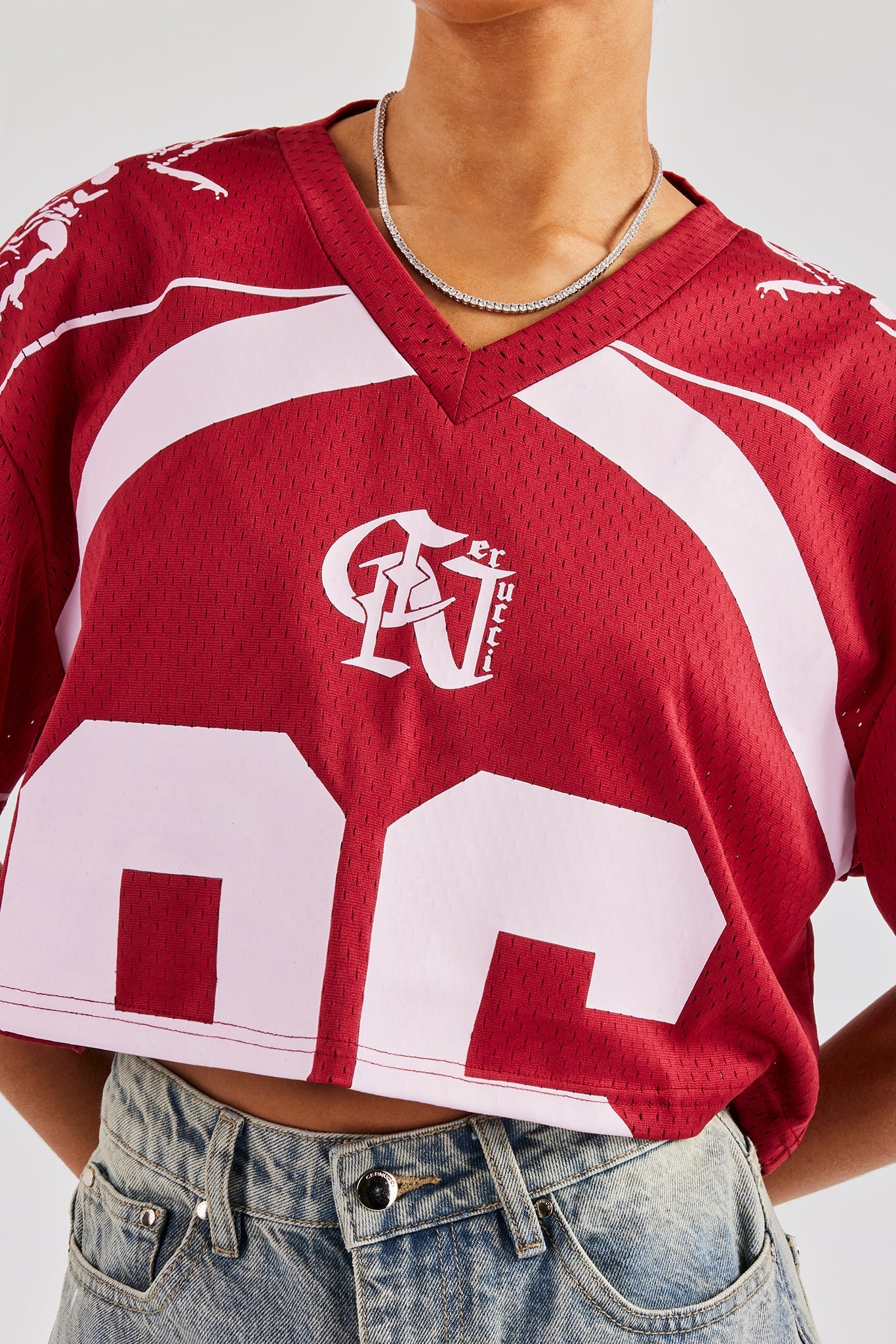 86 Cropped Mesh Top - Cherry Red | Womens Tees & Vests | Shop T