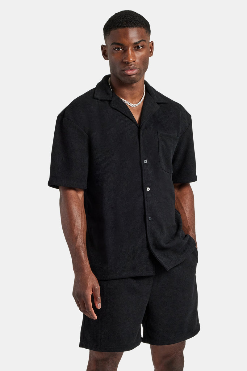 Heavyweight Textured Shirt - Black