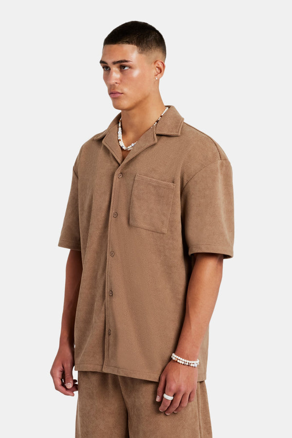 Heavyweight Textured Shirt - Mocha