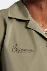 Nylon Embroidered Shirt - Green