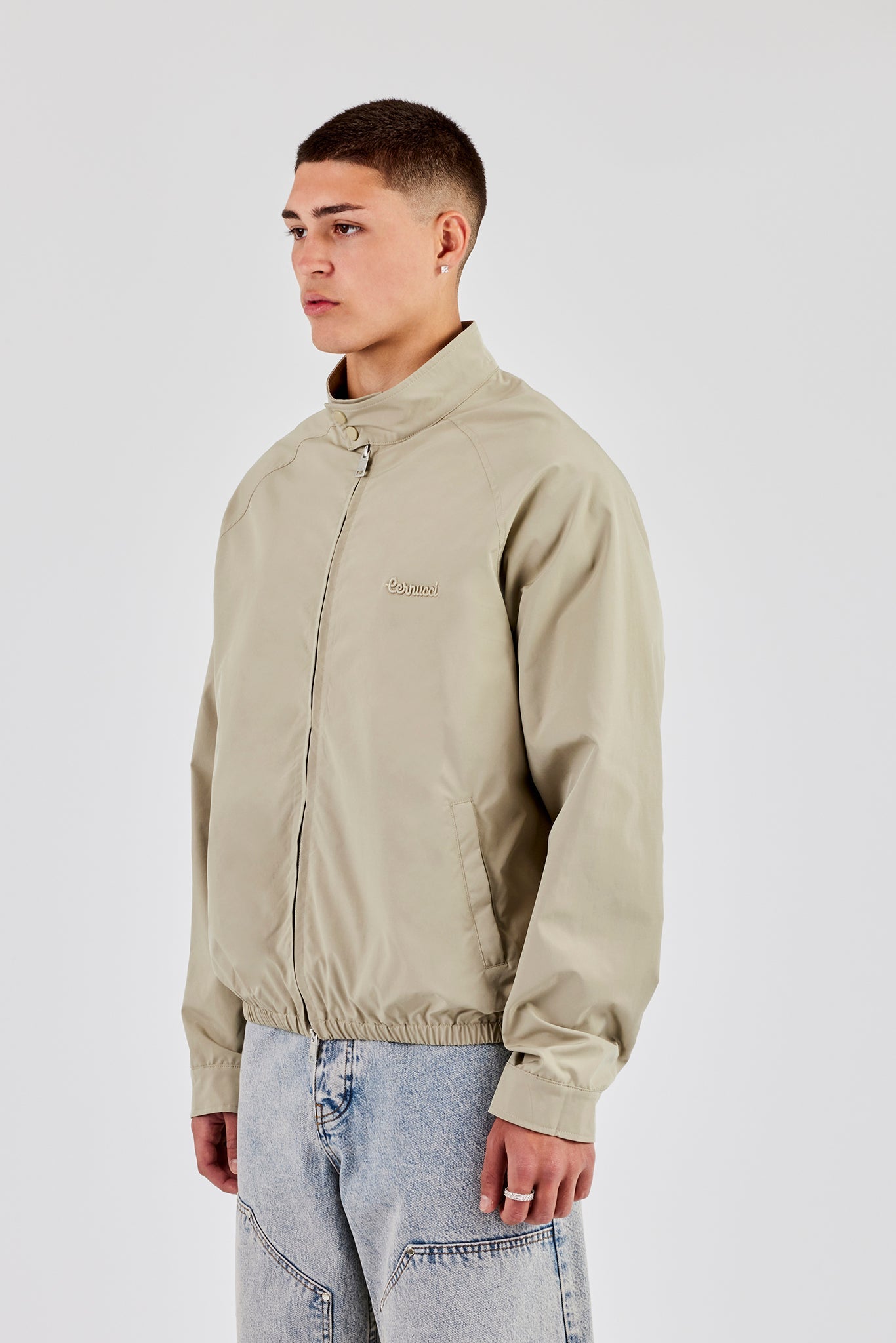 Funnel Neck Jacket - Green