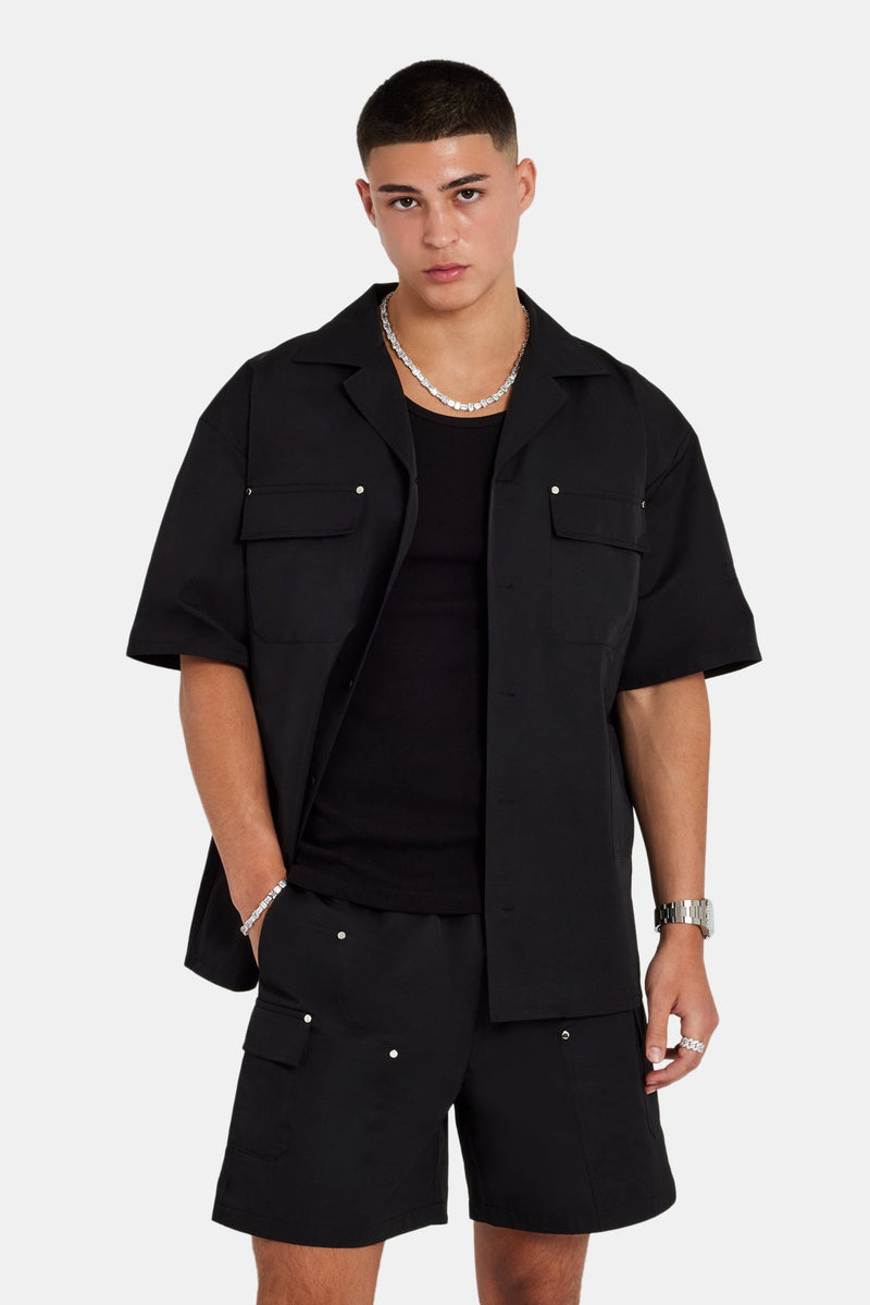 Carpenter Nylon Embroidered Shirt - Black