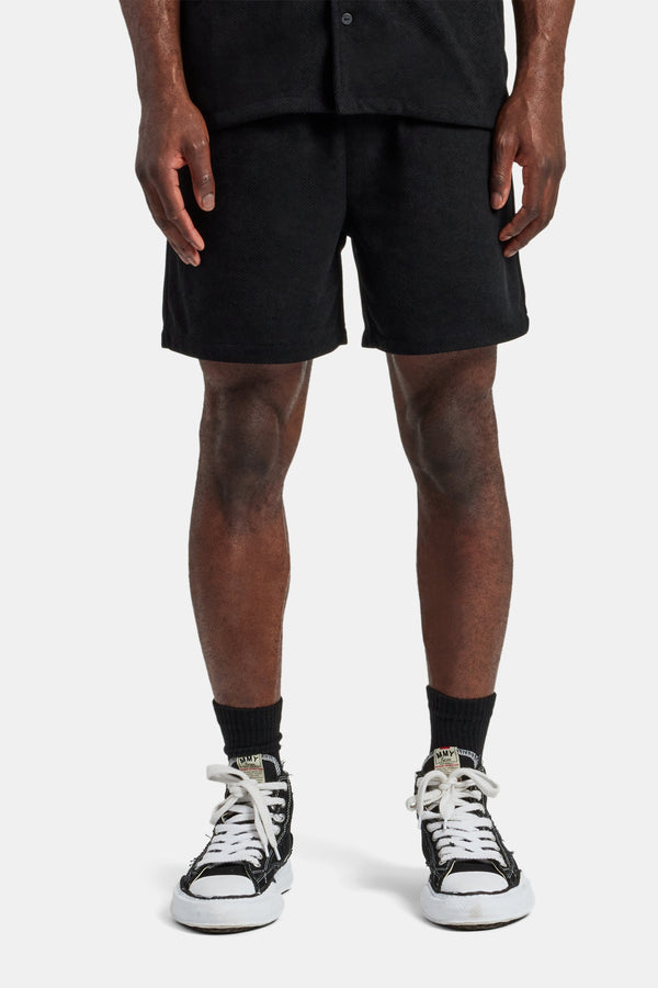 Heavyweight Textured Short - Black