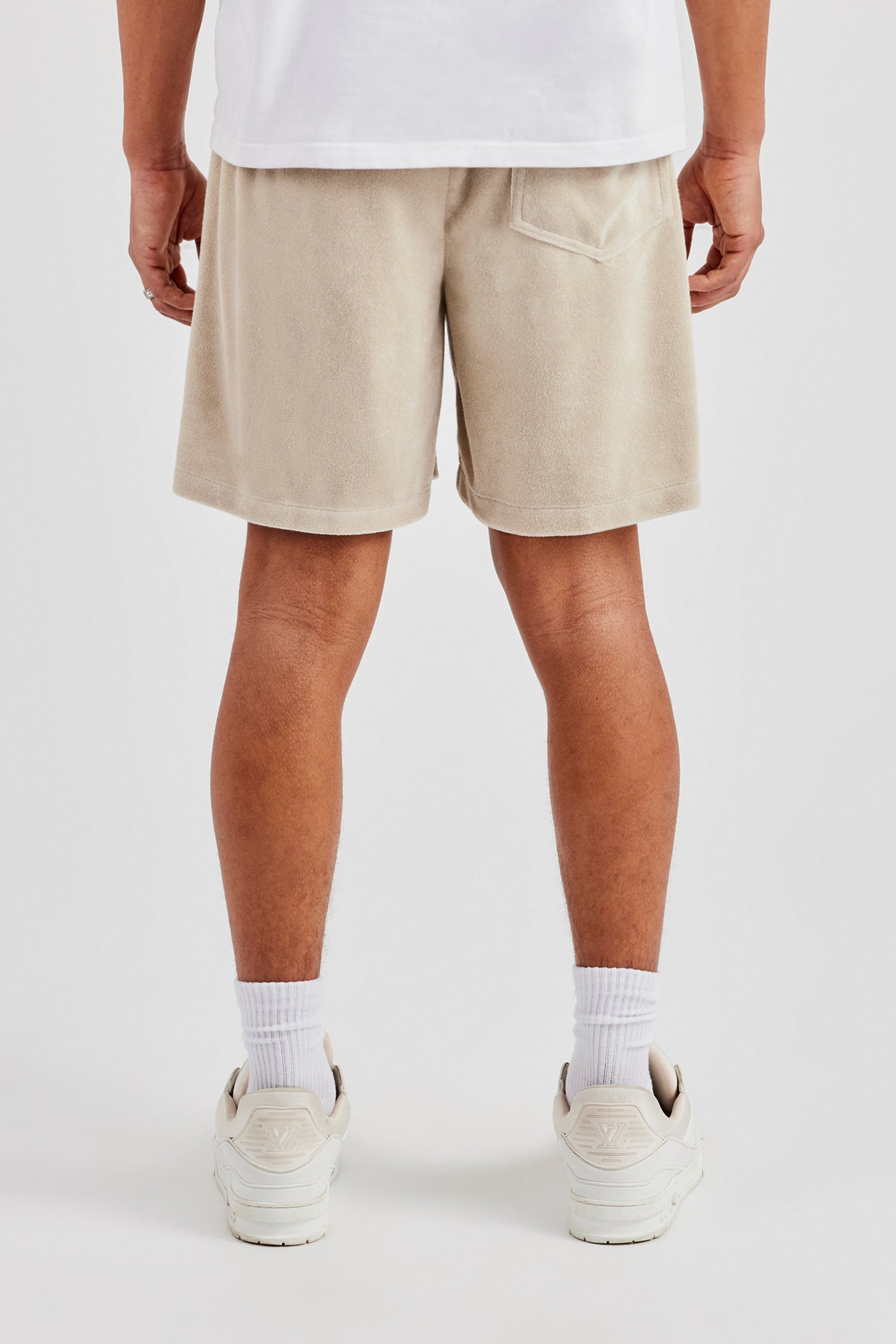 Towelling Relaxed Short - Off White