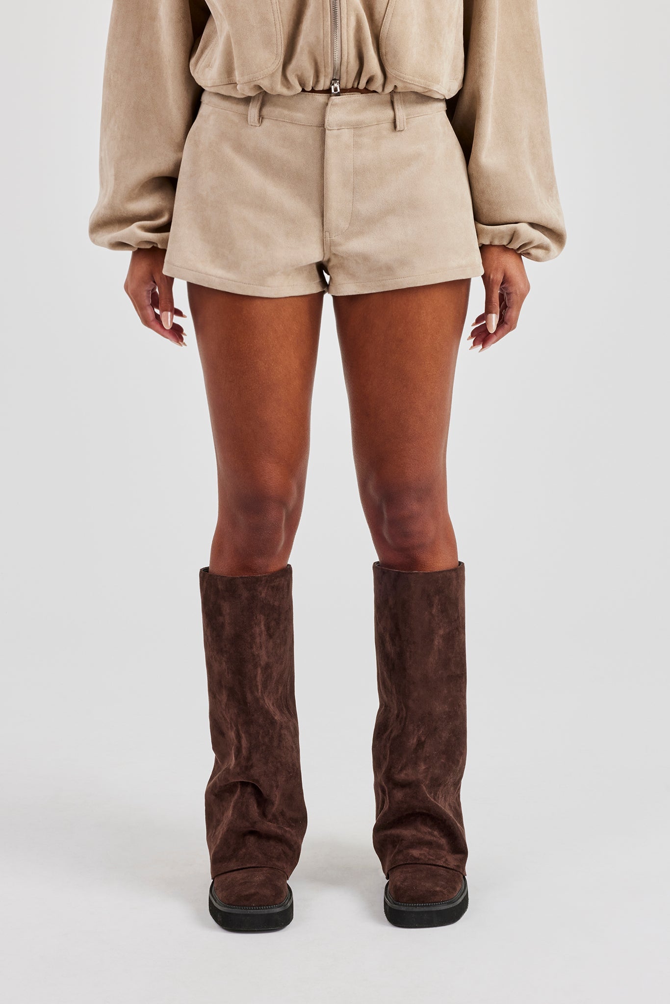Suede Micro Short - Beige