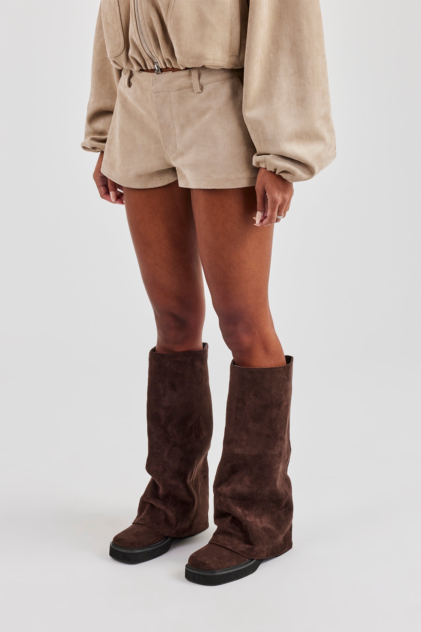 Suede Micro Short - Beige