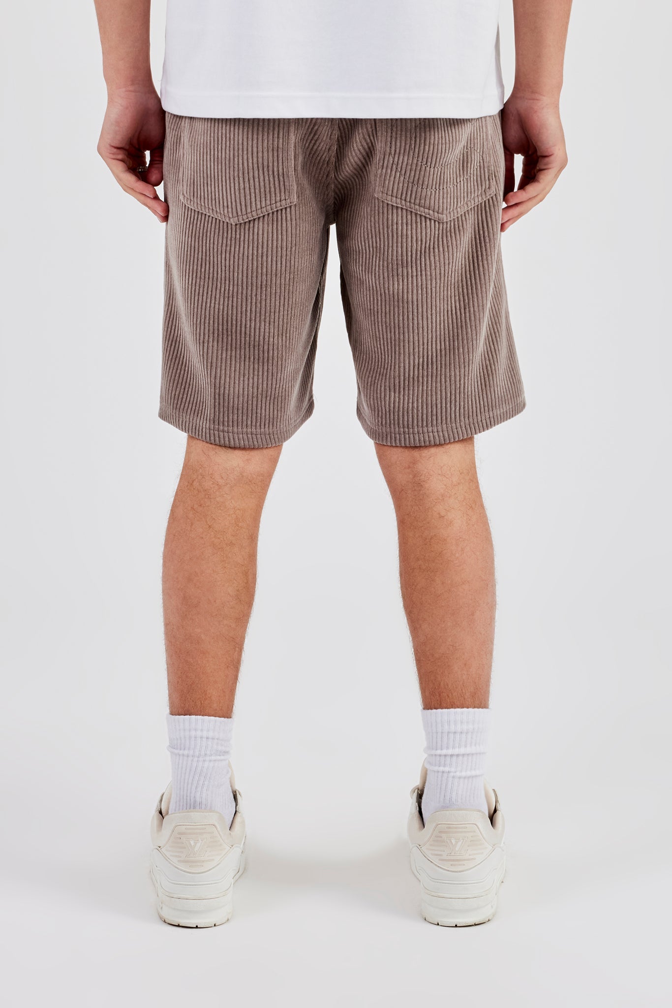 Relaxed Cord Short - Taupe