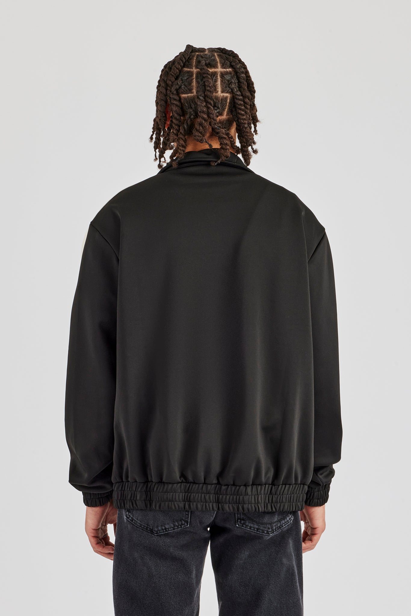 Contrast Panel Track Jacket - Black