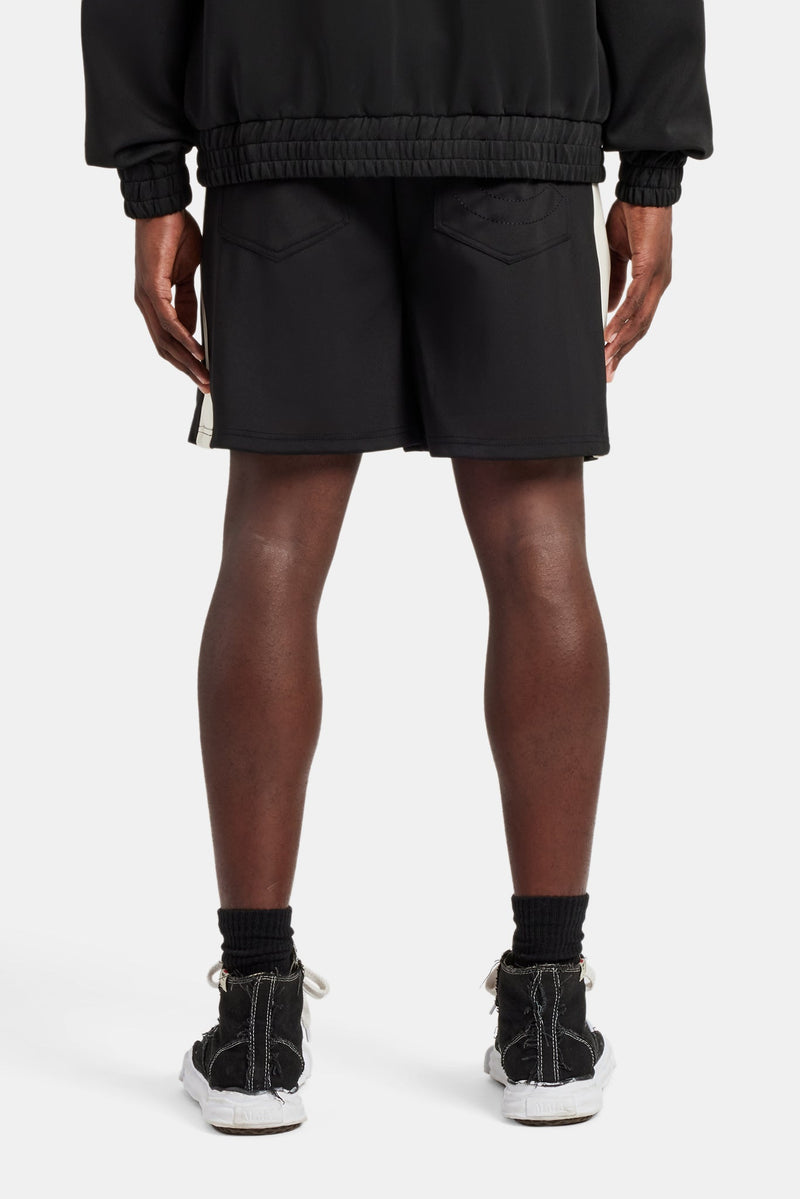 Contrast Panel Shorts - Black