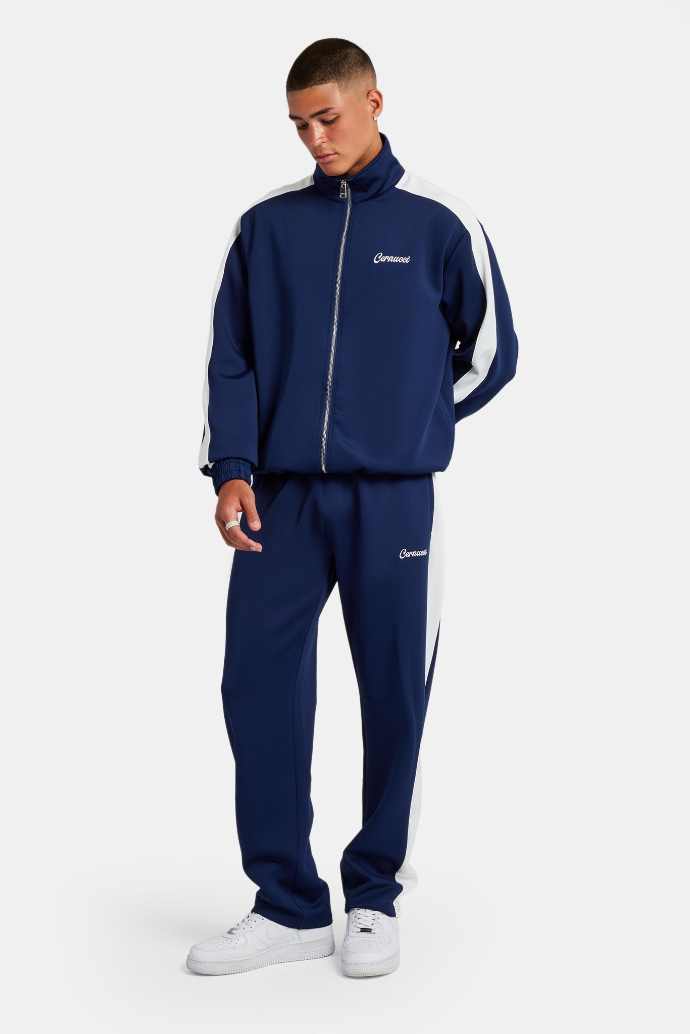 Contrast Panel Tracksuit - Navy | Mens Sets | Shop Tracksuits at