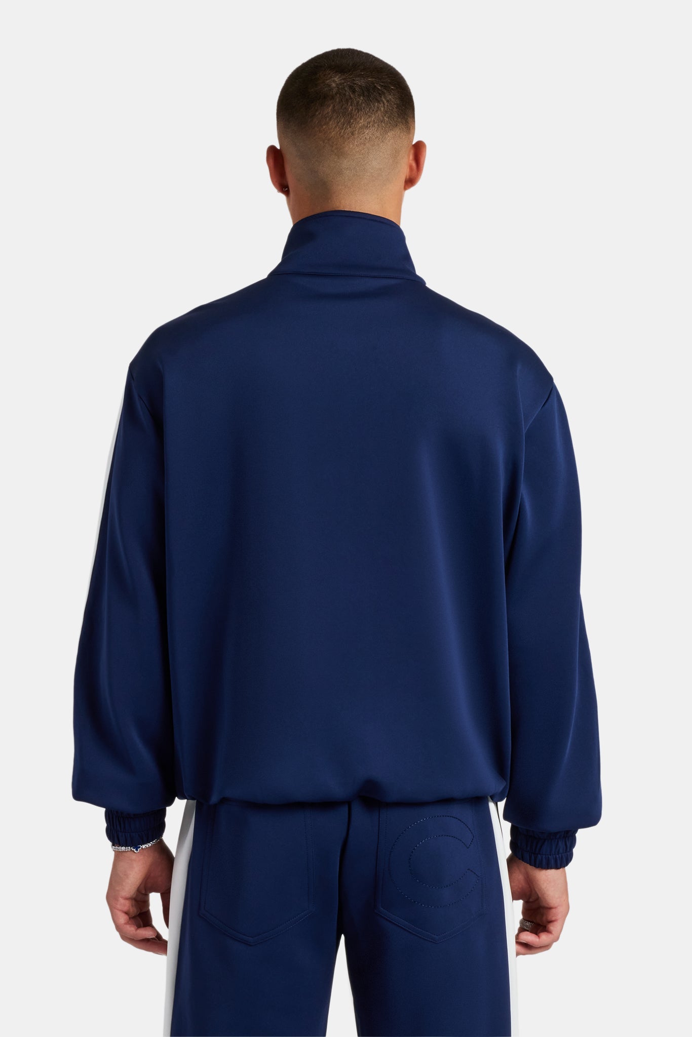 driven Hard Luck ネイビー ジャケット m us三軒茶屋 Contrast Panel Track Jacket - Navy | Mens Outerwear | Shop Jackets