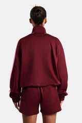 Womens Contrast Panel Track Jacket - Burgundy