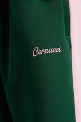 Womens Contrast Panel Tracksuit - Green