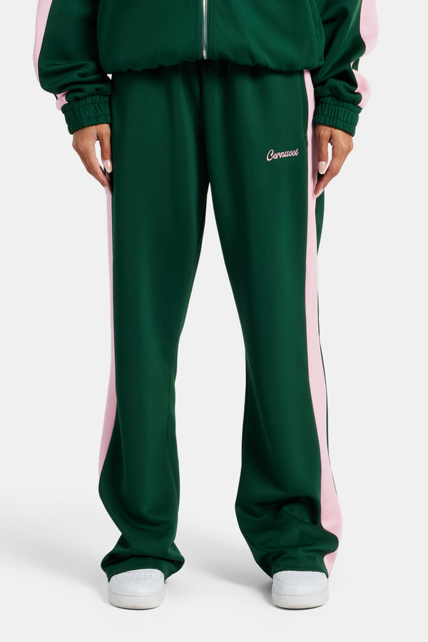 Womens Contrast Panel Track Pant - Green