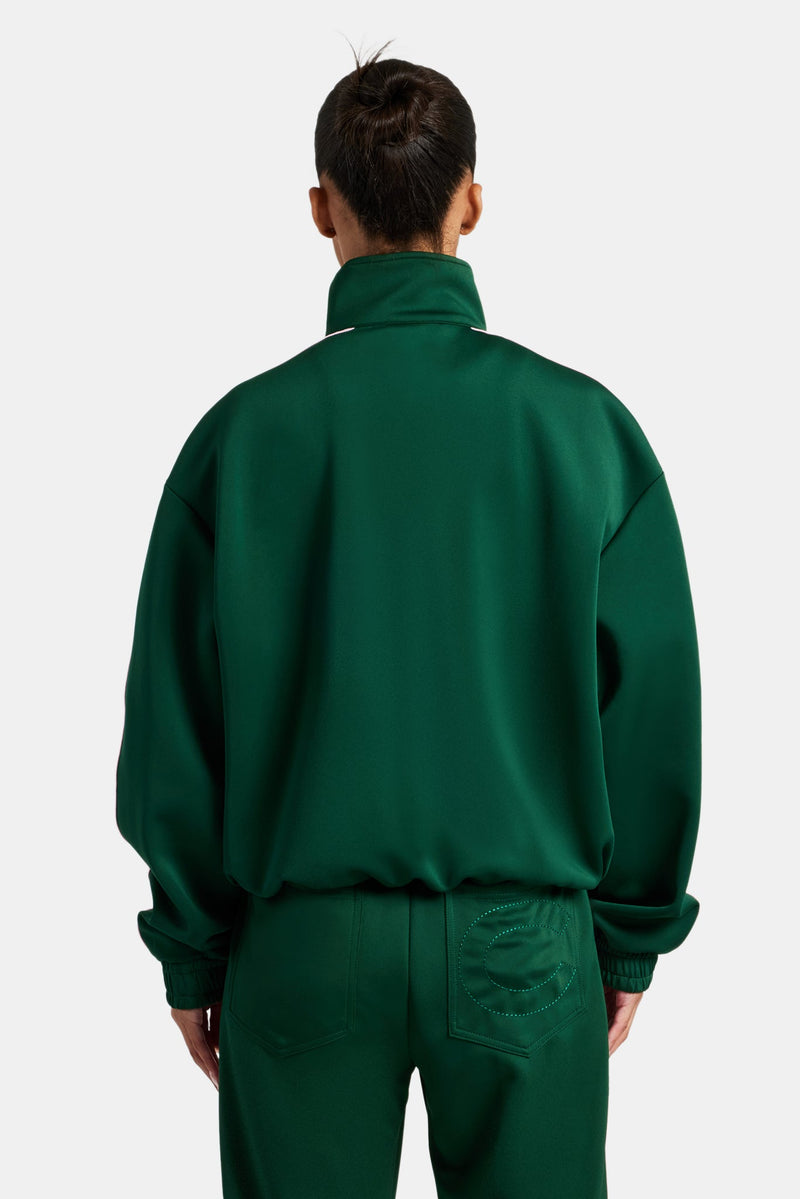 Contrast Panel Track Jacket - Green