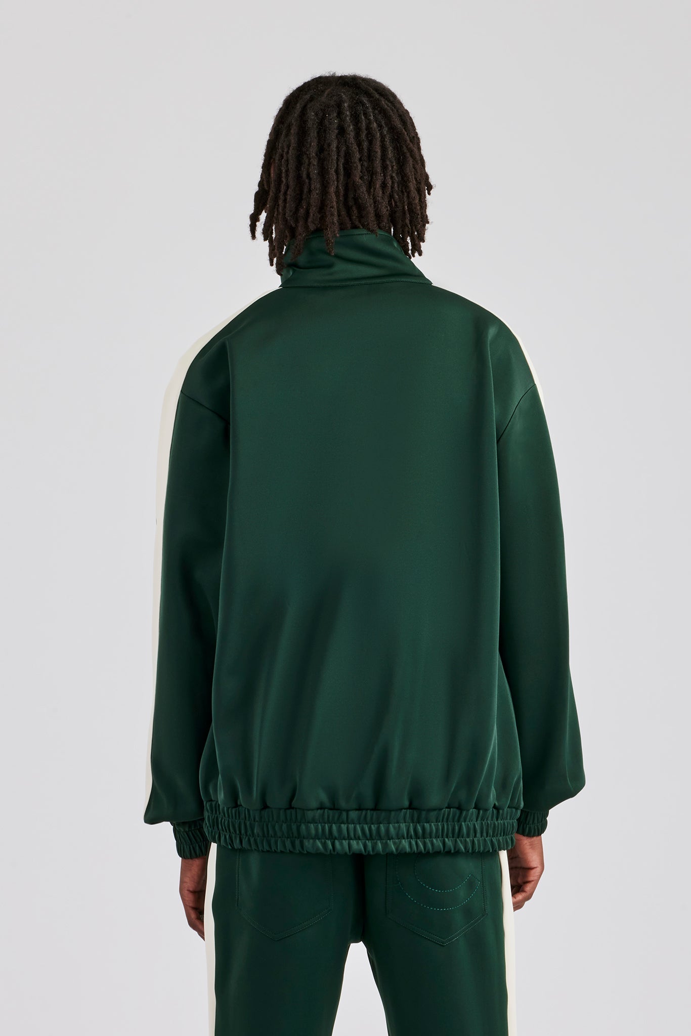 Contrast Panel Track Jacket - Forest Green | Mens Outerwear | Shop