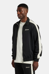 Contrast Panel Track Jacket - Black