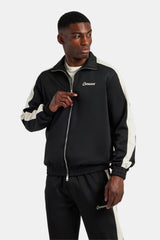 Contrast Panel Track Jacket - Black