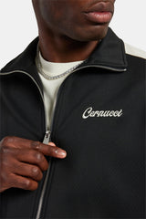 Contrast Panel Track Jacket - Black