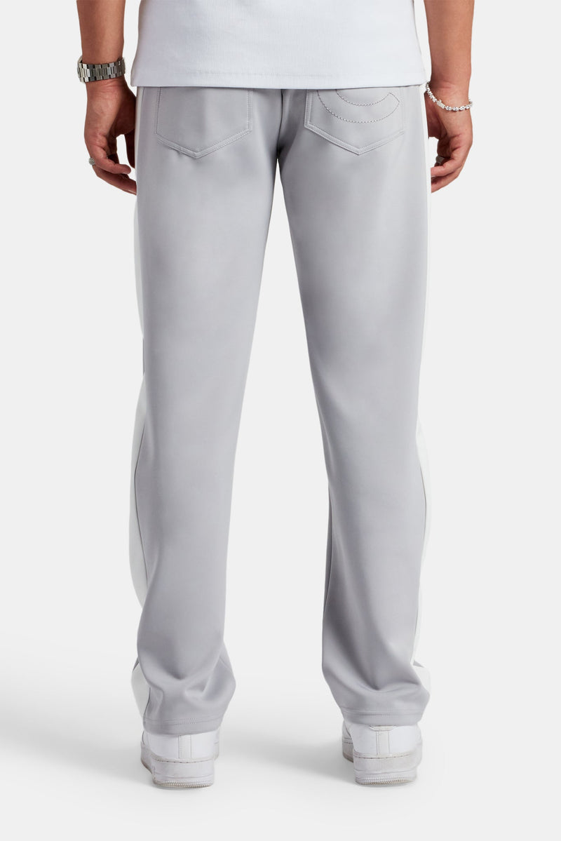 Contrast Panel Track Pant - Grey