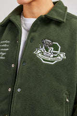 Varsity Harrington Bomber Jacket - Green