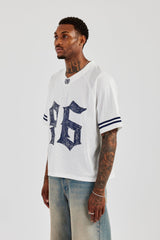 Mesh 86 Sports Stripe Jersey - White
