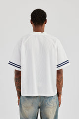 Mesh 86 Sports Stripe Jersey - White