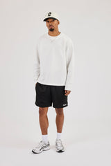 Relaxed Mesh Logo Short - Black