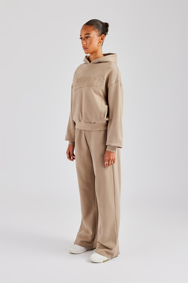 Rope Embroidery Tracksuit - Taupe