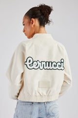 CN Twill Bomber Jacket - Off White