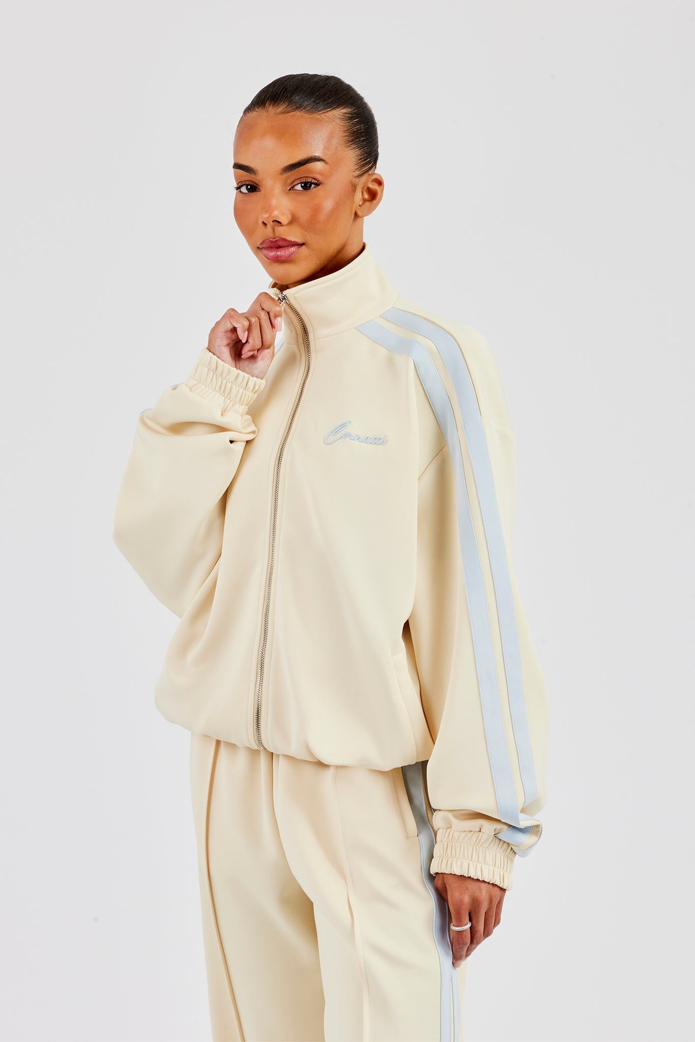 N*N様 WAKE SL Track Jacket by CCU おまけ(ステッ Funnel Neck Taping Zip Through Track Jacket - Butter Yellow