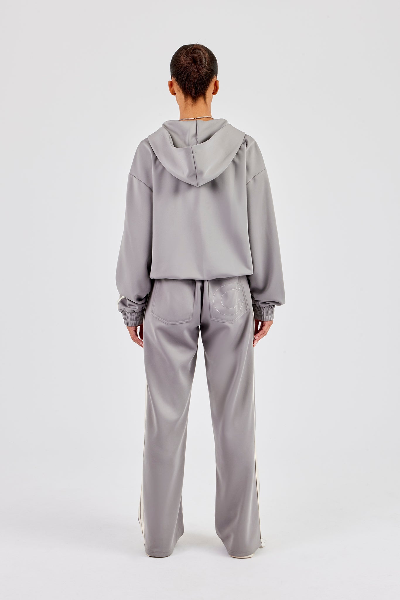 Hooded Taping Jacket & Tailored Trouser - Grey