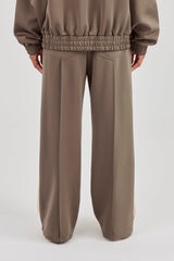 Taping Wide Leg Track Pant - Taupe