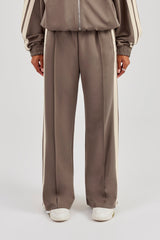 Taping Wide Leg Track Pant - Taupe