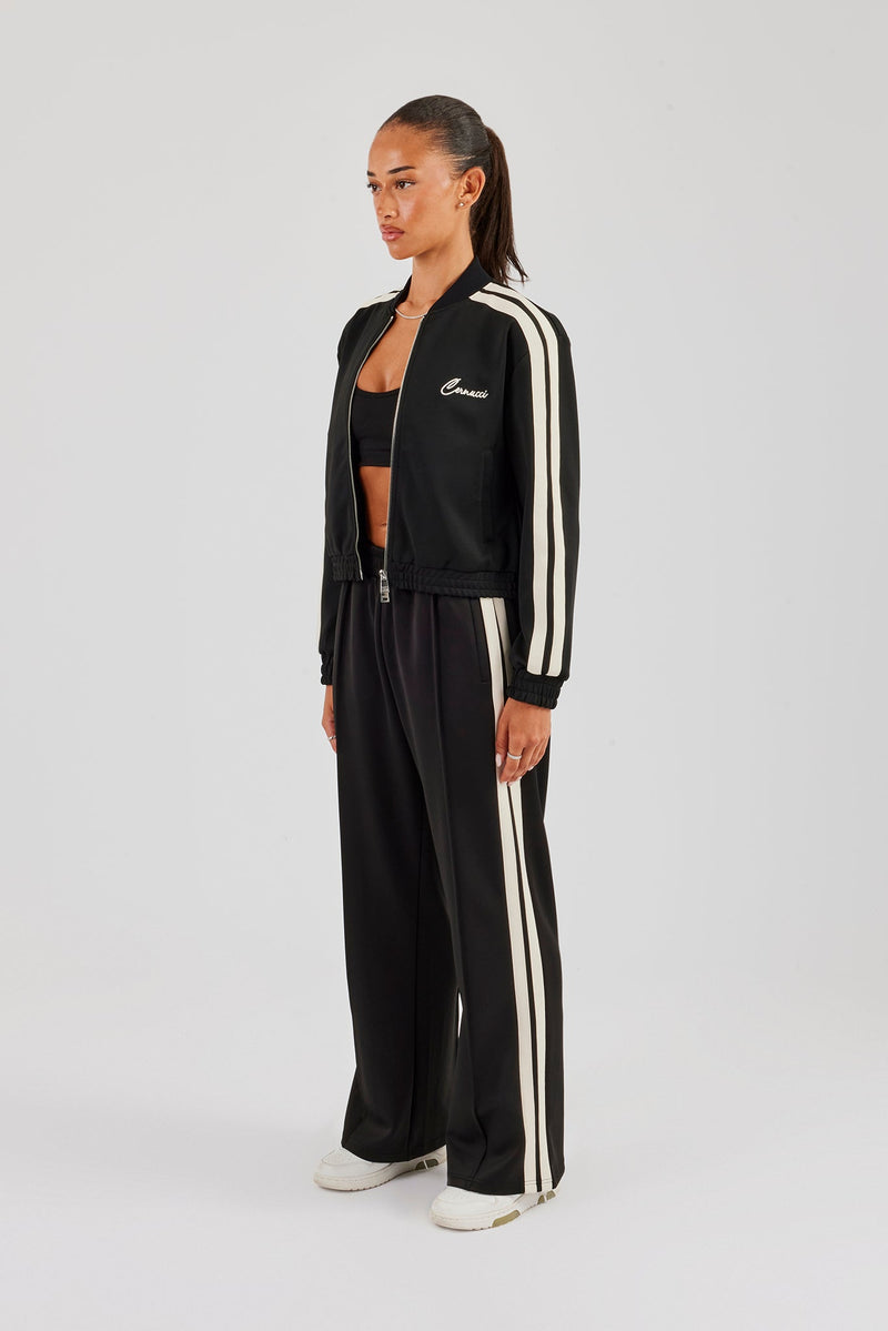 Taping Bomber Tracksuit - Black